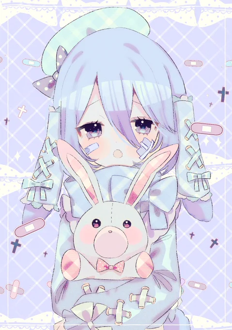 水色うさみみくん