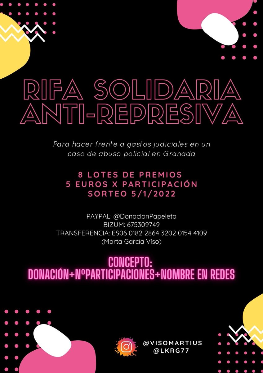 damien_bodhi's tweet photo. Para hacer frente a los gastos judiciales ha organizado una Rifa solidaria anti-represiva: https://t.co/VGEmorNSCz