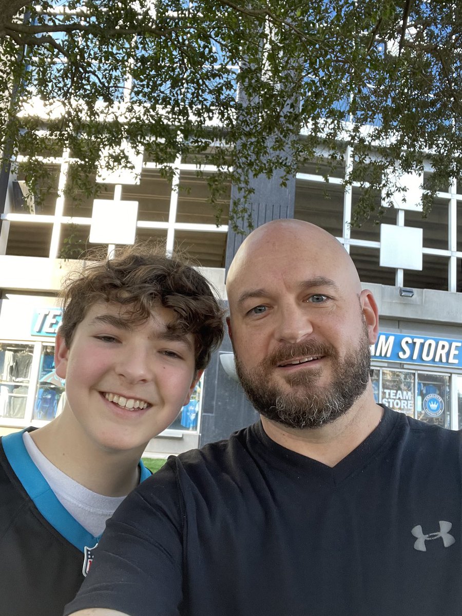 Will_Bruce_2001's tweet photo. ⁦@Panthers⁩ his first game! https://t.co/B0JhgW2L6X