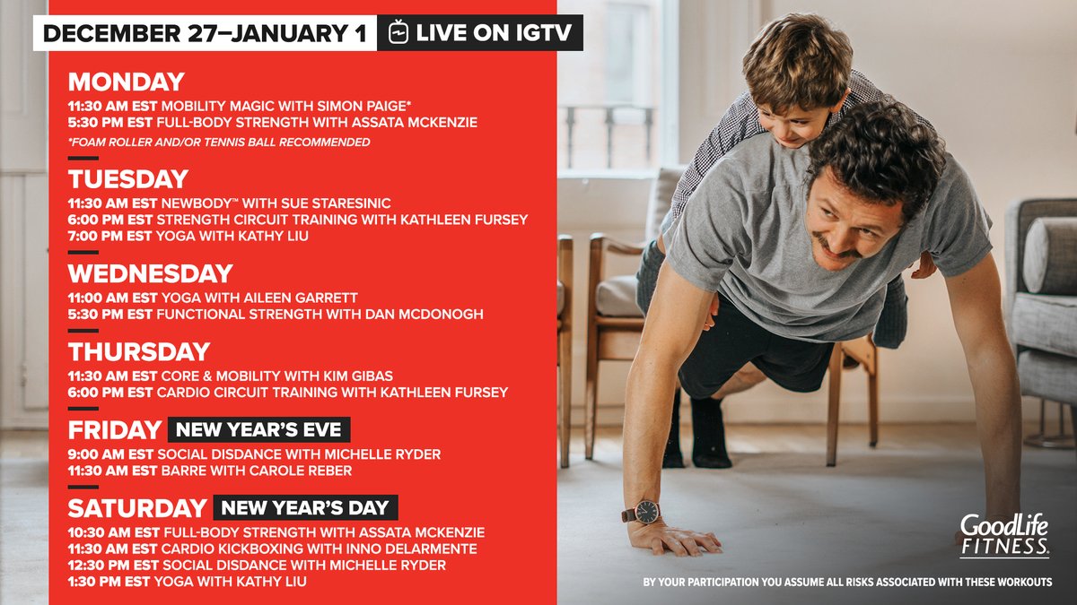 GoodLifeFitness's tweet photo. We don’t know about you, but we’re feeling 2022! 🎉 Tune into our free Instagram Live classes at home or at the gym to get your heart rate up, move your body and celebrate with us! #GoodLifeAtHome https://t.co/lckjt58iaa