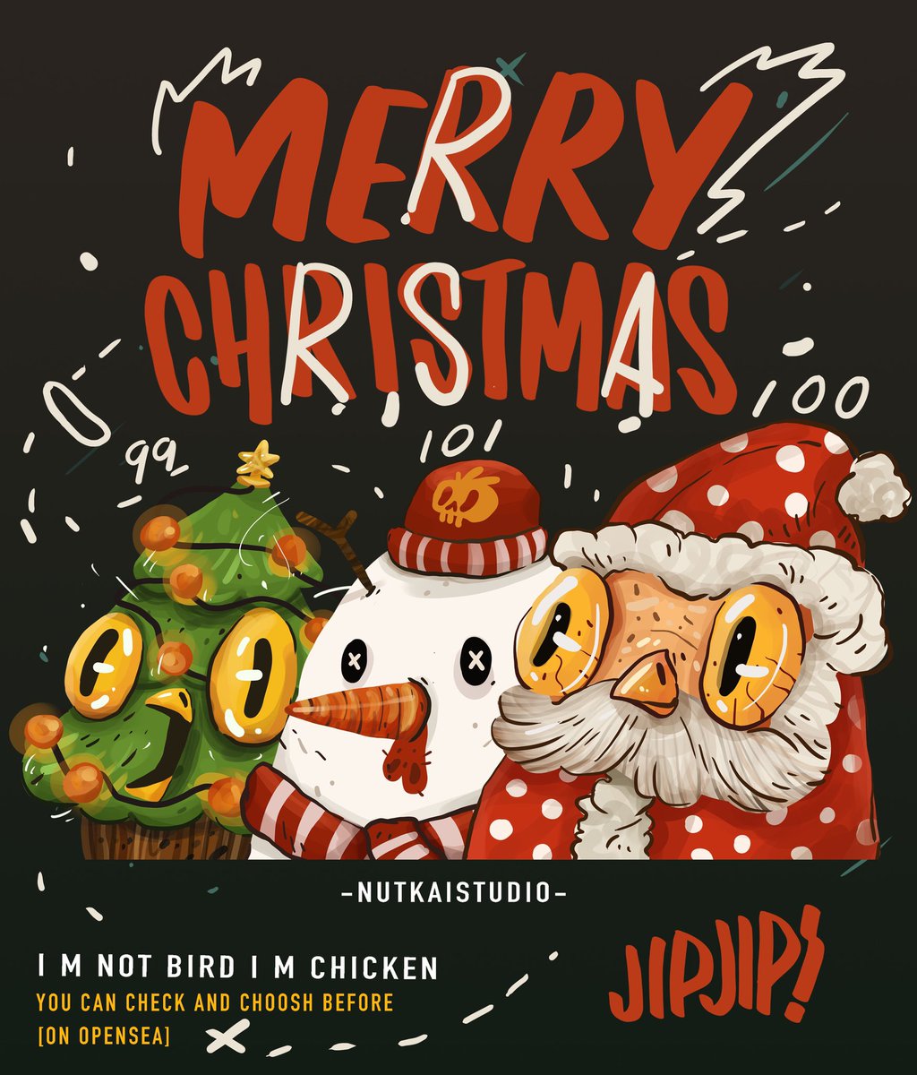 NUTKAISTUDIO's tweet photo. 🎄🎄MERRY CHRISTMAS🎄🎄
NEW DROP on opensea
JIPJIP!!!//COLLECTION👇🏼👇🏼
https://t.co/iskY5Lvibb

#nutkai #jipjip #nft #nftart #nftartist #nftcommunity #nftcollector #nftcollection #nftthailand #nftdrop #digitalpainting #pepe #MEMES https://t.co/tW9EuepKhc