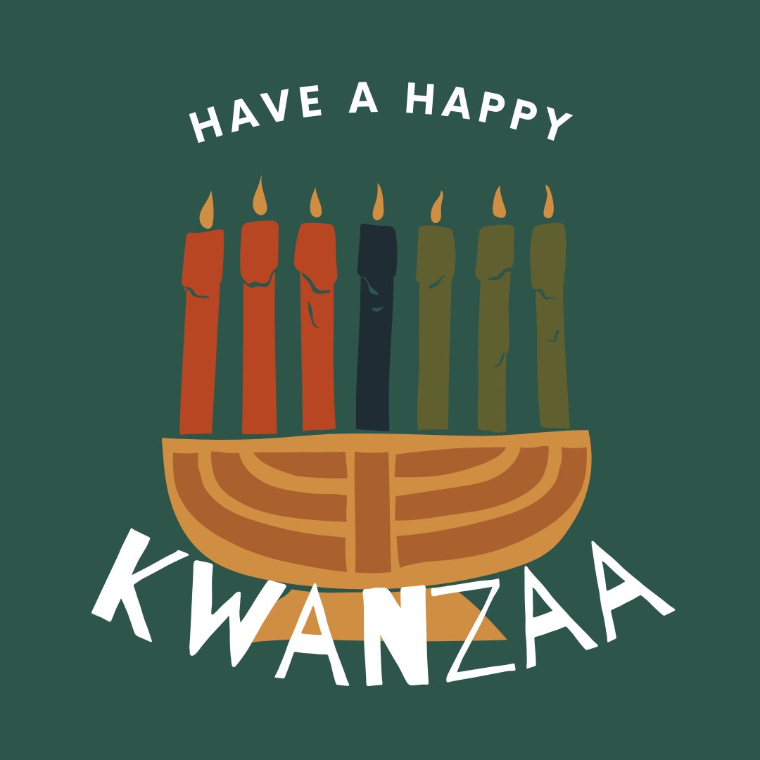 WSUHIGHProgram's tweet photo. Happy Kwanzaa everyone! Today marks the first day of Kwanzaa, an African-American celebration of life, family, culture, community, and the harvest. Be sure to give thanks for all you have this Kwanzaa.
#HappyKwanzaa #HIGHProgram https://t.co/rCs5XOT8ui