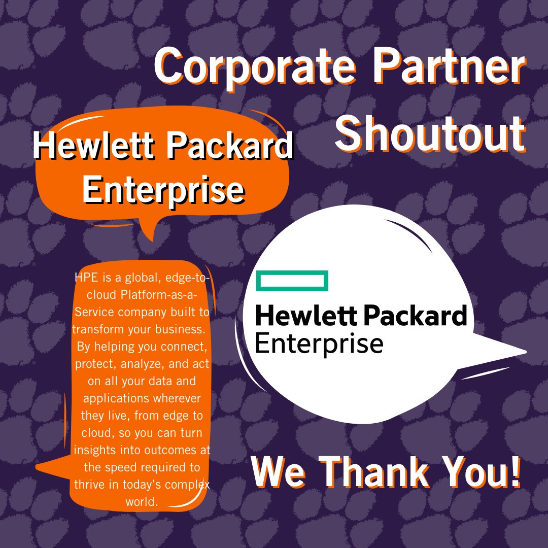 Corporate Partner Shoutout: Hewlett Packard Enterprise

Thank you for your support!