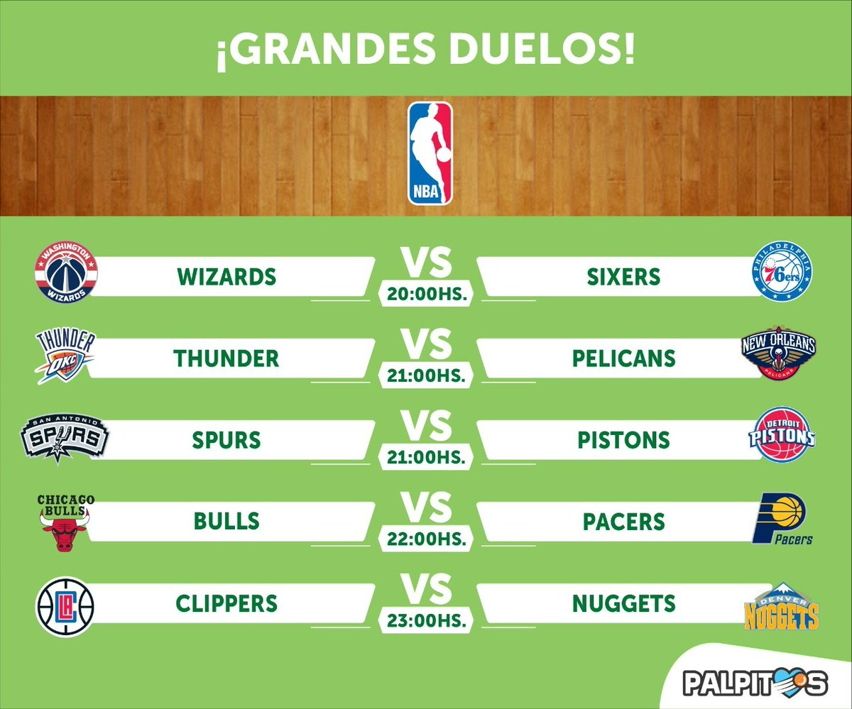 😃 ¡Sigue la acción en la #NBA! 🏀 Hoy hay buenos juegos, ¿ya tenés tu jugada de <a href="/palpitosok/">Pálpitos</a>? ¡Aprovechá la promo #CombinadaNBA y ganá hasta un 50% más! ➡️ bit.ly/3yzWaDH