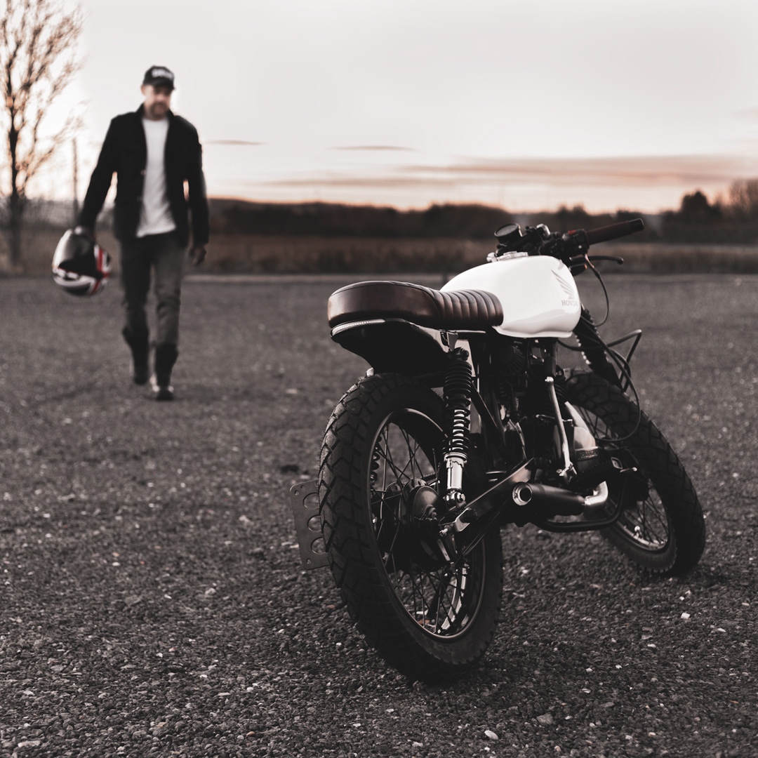 12 months and 1 day ago. I thought I'd got the Barnfield CG125 to a place where I was ready to drop it in to an MOT centre and get it on the road soon after. Wishful thinking!

#caferacer #motoapparel #bikelife #slowfashion #sustainablefashion
