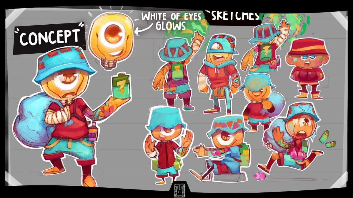 easy_for_prezi's tweet photo. Soo im finally sharing some of the stuff i worked on in school.

These are the sketches and designs for my 10 sec animation ( Bumper ) 👁💡🔋

will post the animation soon

#EasyForPresident #artistsontwitter #characterdevelopment #DigitalArtist https://t.co/xSaQLpuVzZ