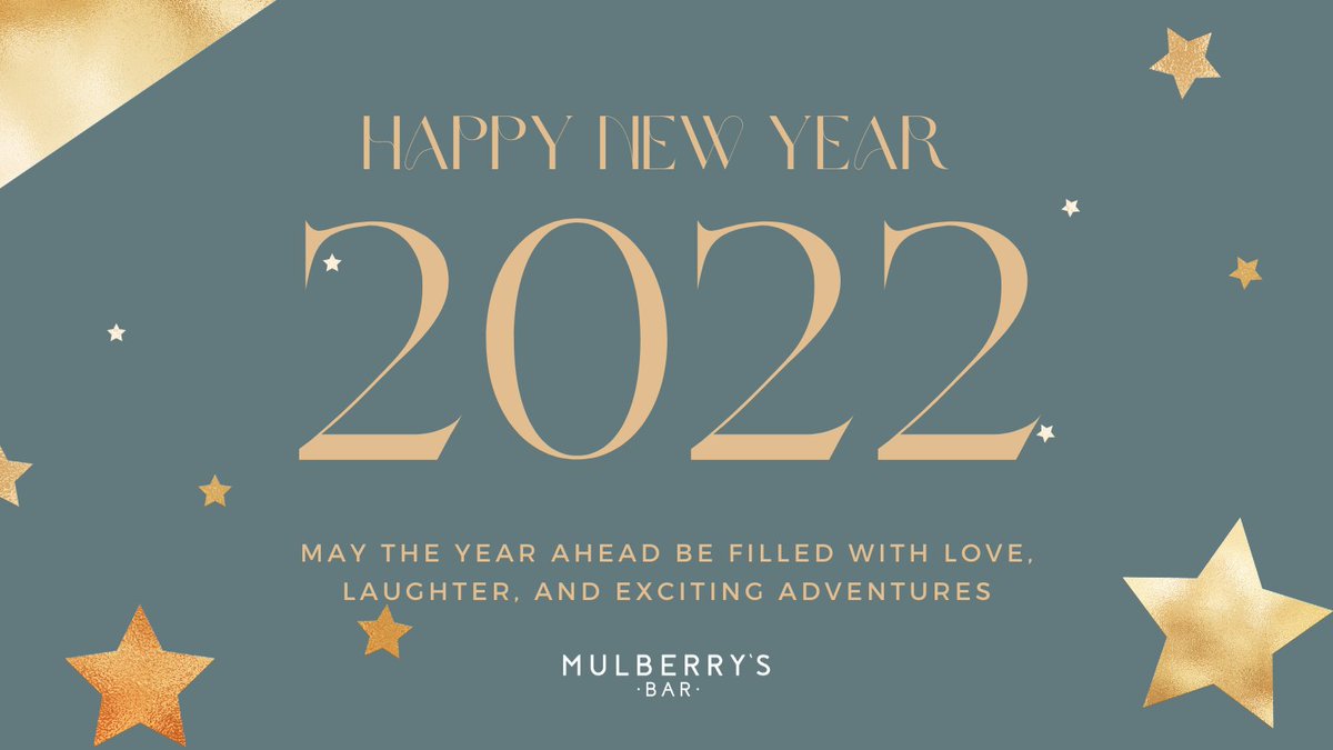 HAPPY NEW YEAR EVERYONE!!

2021 - Goodbye

2022 – Please, please, please be better

#mulberrysbar #happynewyear #endof2021 #2021 #2022 #NYE