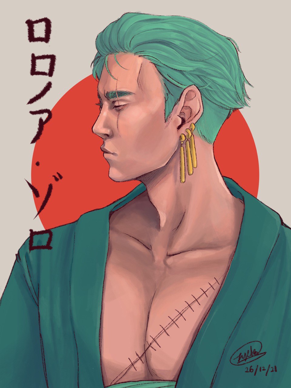 Zayne's Snowman💕💕 on X: A tribute to the world's greatest swordsman 💕  Finally finished this piece of roronoa zoro. Did the sketch a longgg time  ago, but was really afraid to color
