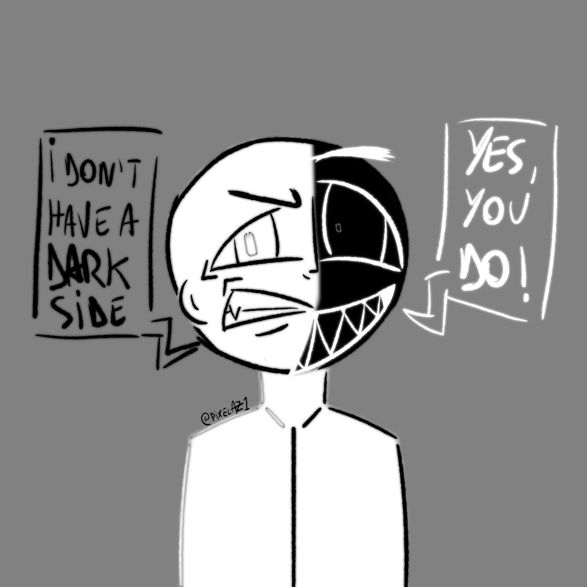 pixelAZ1's tweet photo. All of us, have a dark side! https://t.co/Pl7NOD86DF