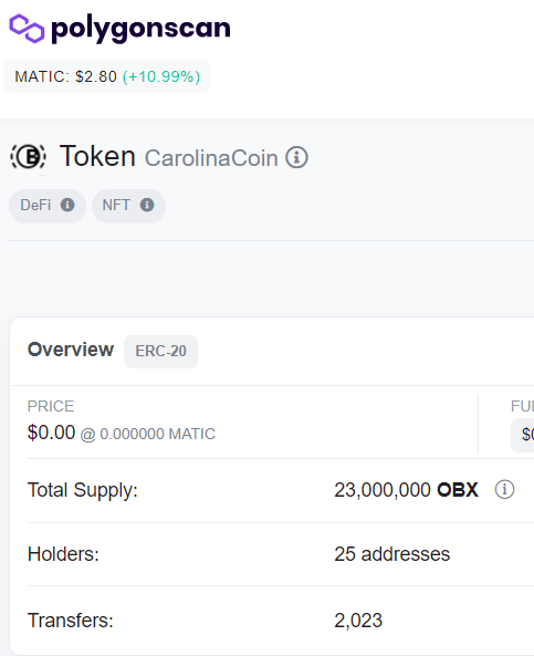 Just passed 2000 transfers of $OBX on <a href="/0xPolygon/">Polygon | POL</a>.
#Defi #NFT