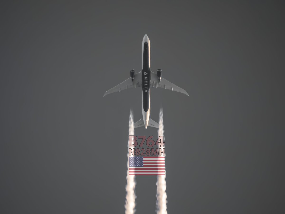 DLNetherlands's tweet photo. 🇺🇸 N828MH Boeing 767-400 as #DAL107 passing overhead at 32,000ft this morning from FRA towards JFK!
#NLspot #avgeek #delta https://t.co/xhaIqzOEQg