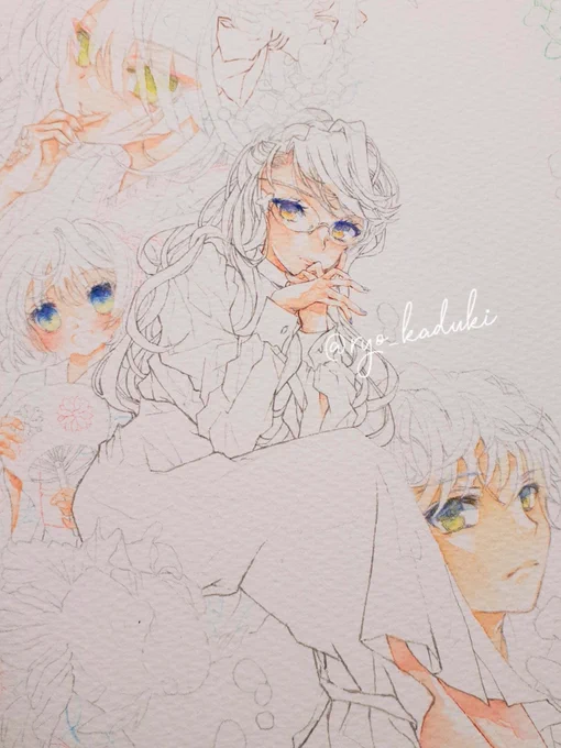 市川珠輝(@tamaki_i)様
C99新刊『京都よろず相談伺い処』 表紙用作品
-----
#TH作業過程 
#透明水彩 #Watercolor 