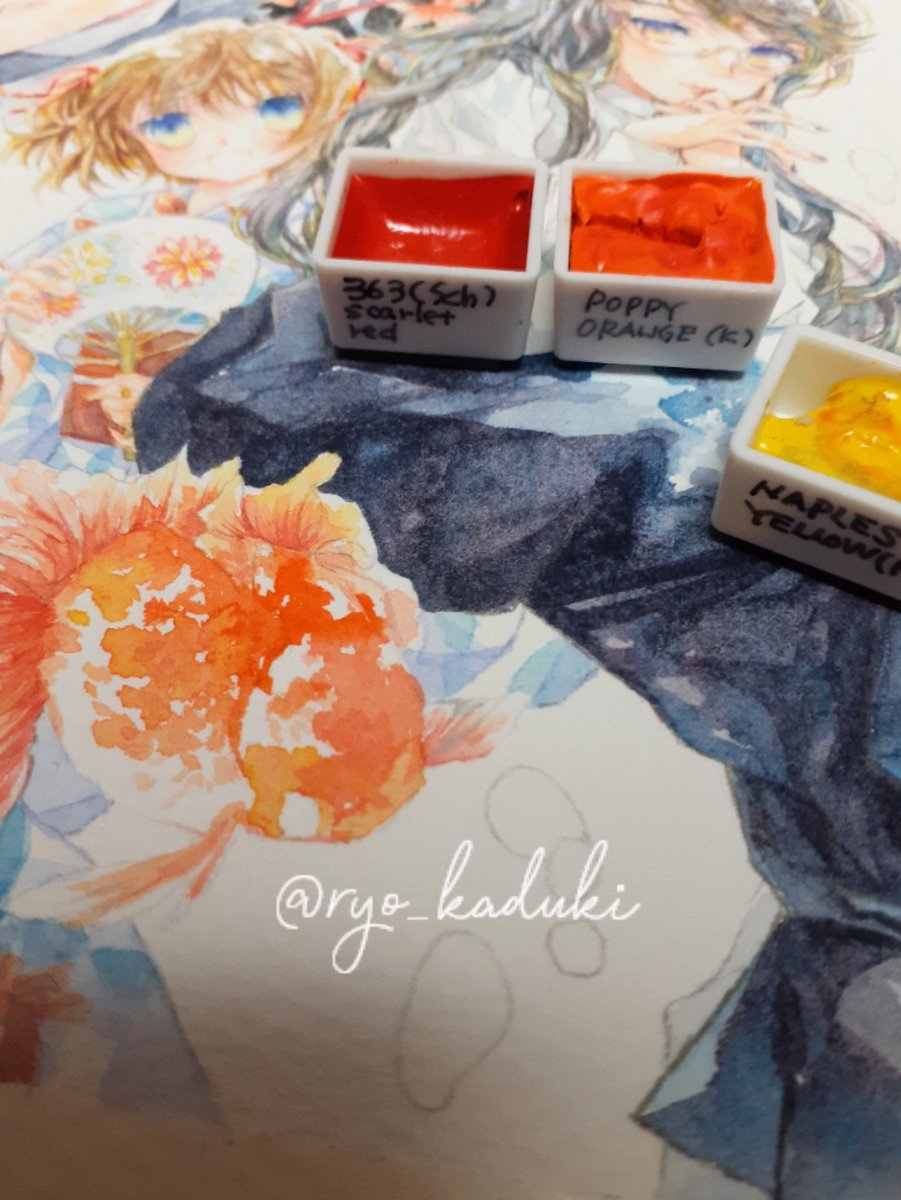 市川珠輝(@tamaki_i)様
C99新刊『京都よろず相談伺い処』 表紙用作品
-----
#TH作業過程 
#透明水彩 #Watercolor 