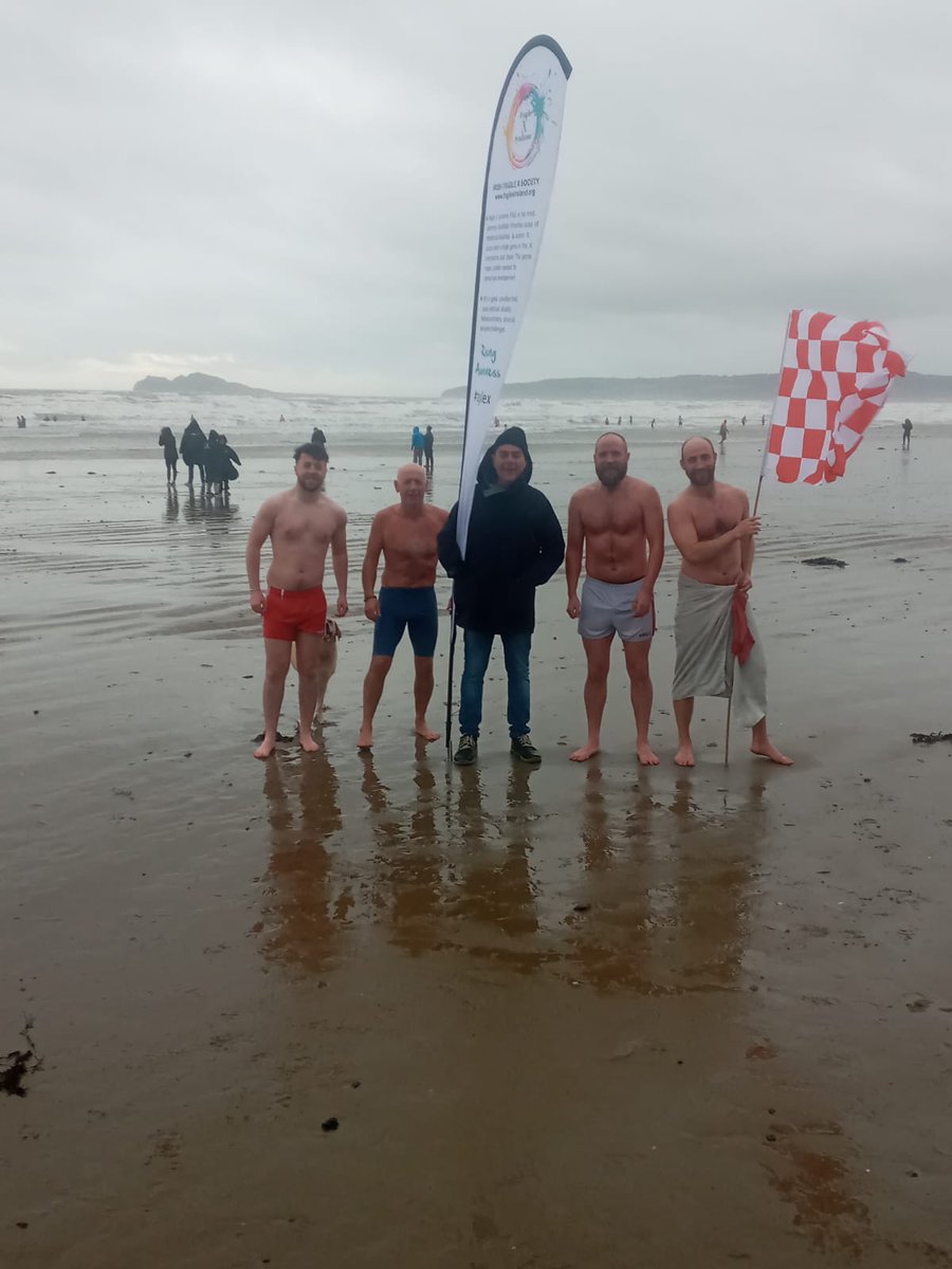 applersj's tweet photo. Thanks to everyone who braved the elements on Christmas morning for #fragilexmasswim #awakenyoursenses  A huge thanks for the gorgeous banner with info about #FragileX from Flags Ireland https://t.co/9JYsJz1ODh &amp; the lovely tshirts from @ClubFirst6 https://t.co/s2d4u3T3Xg