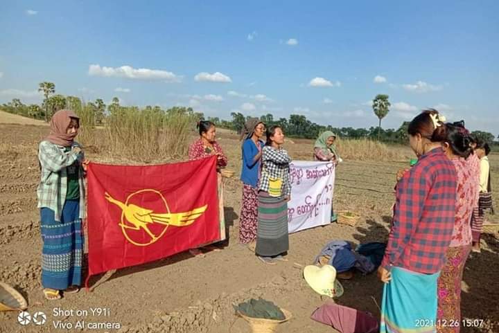 b3rry_y's tweet photo. Farmers in Yinmarpin,Sagaing Division, protested against the military dictatorship and saluted for fallen heroes while working in the fields.

#WarCrimesOfJunta #Dec26Coup
#WhatsHappeningInMyanmar https://t.co/hjPnviEauy