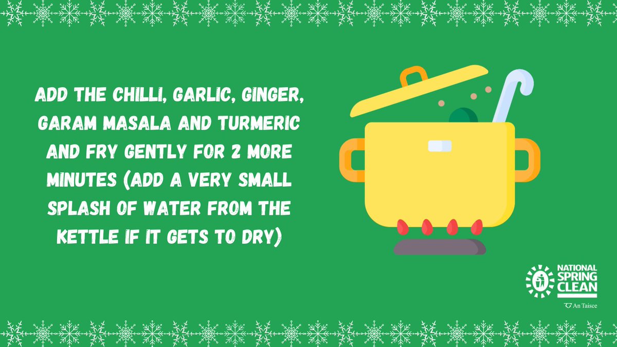 NationalSpringC's tweet photo. Happy St Stephens Day! Did you know that today is also National Leftovers Day? Follow this turkey curry recipe to use up all of your #leftover turkey meat! #SpringClean21 #Ireland #SDGsIrl #2minutestreetclean #Christmas https://t.co/gPa5j11ha2