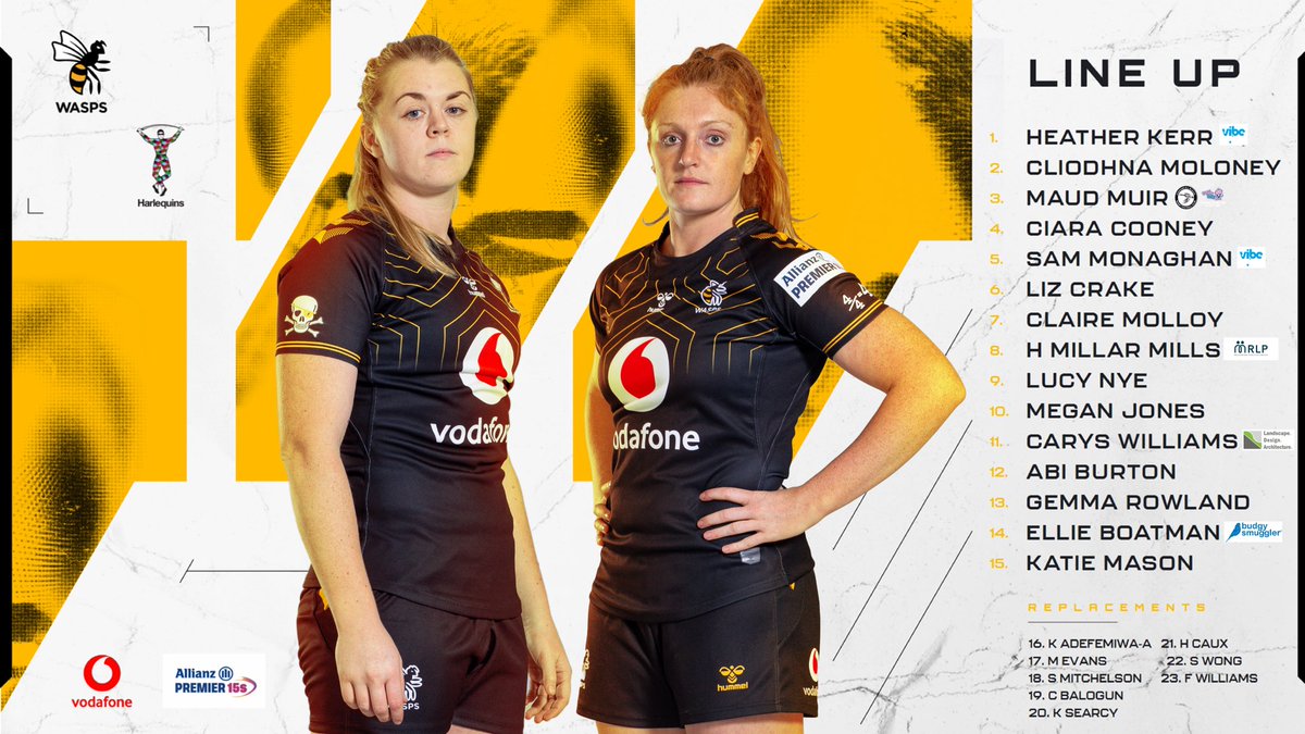 waspswomen's tweet photo. Your Wasps squad 📄 

Taking on @harlequinswomen at Twickenham stadium in The Big Game 13 live on BT Sport 📺 

Over 70,000 tickets sold 🤩

First @premier15s match at Twickenham 🏟 https://t.co/rD7HbgM7hU