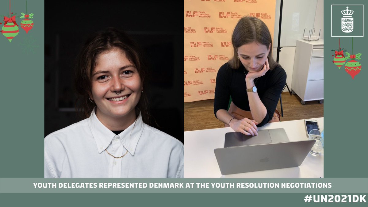 Denmark_UN's tweet photo. Looking back at #UN2021DK, youth delegates ensured the vital 🗣️ of youth at the #YouthResolution negotiations on behalf of 🇩🇰

Promoting strong language on #SGBV, anti-discrimination &amp; meaningful inclusion &amp; participation of young persons in decision-making 💪 #DK4Youth https://t.co/3G7oT5cPDV
