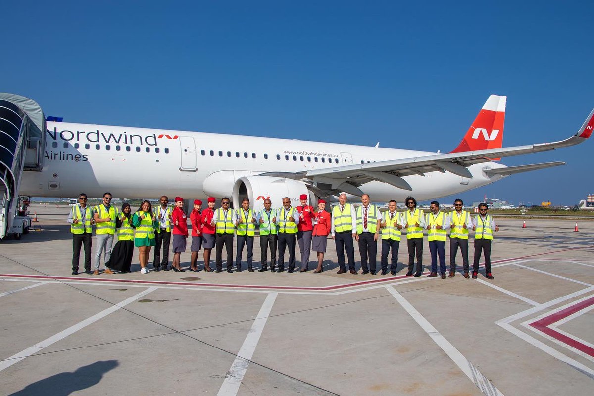 VelanaAirport's tweet photo. We're thrilled to welcome @NordwindAir to the #Maldives, all the way from Russia. 👏🏻😁
🇷🇺✈️🇲🇻

#VisitMaldives
#RedandStrong https://t.co/XbhfJiHJ01
