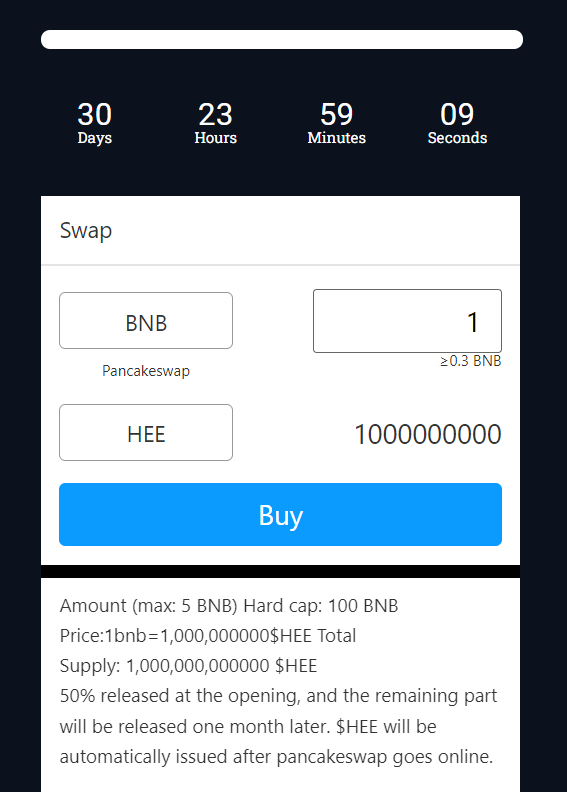 HorseAdventureB's tweet photo. The seed round private sale is officially on sale.https://t.co/YNfOYKl8Mq
Token: $Hee  Network: #BSC
Supply: 1,000,000,00000 Ratio: 10% Quota: 100BNB
Now forward this tweet and like the comment, leave the BEP20 address, and 5 people will be given 5000,0000 Hee for the lucky draw https://t.co/N0YKSho6eN