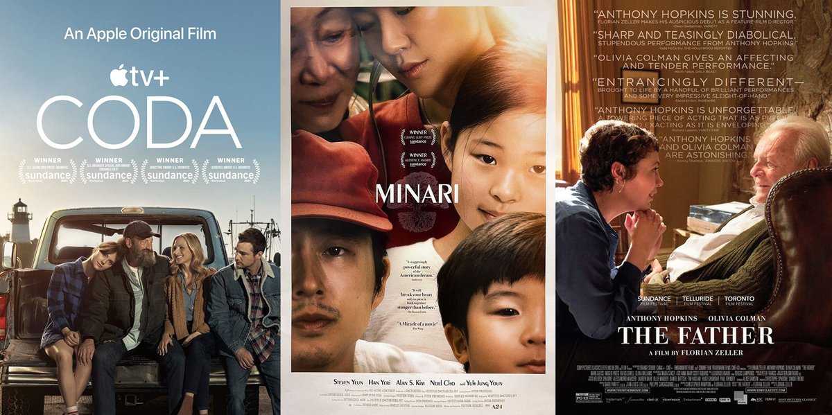 Movie tips for the holidays:
* Minari - a subtle portrait of a family wrestling with its cultural identity
* Coda - an unabashedly optimistic tale of a girl embracing her own identity
* The Father - a heartbreaking portrayal of a man whose identity is slipping away from him