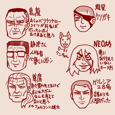 タフ龍を継ぐ男を読んで
主要人物像まとめ と 好きな登場人物 