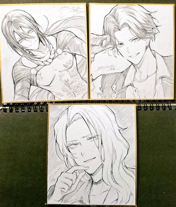 うちに集まった友人ズで色紙交換した♡
描いた友人の推したちと、描いてもらった私の推したちと全貌
幸せすぎる………☺️💕 