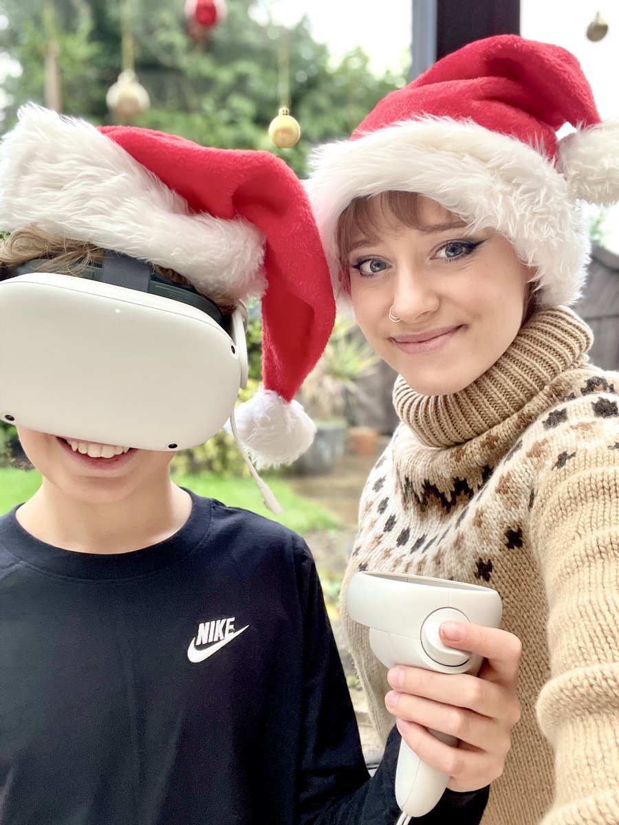 VR_Rosie's tweet photo. Welcome my bro to the #VR fam everyone!!! 🥳 

Can’t wait to teach him the ways of VR art wizardry. ✨💫

#StartYourQuest @oculus https://t.co/CxoIJGGgTB