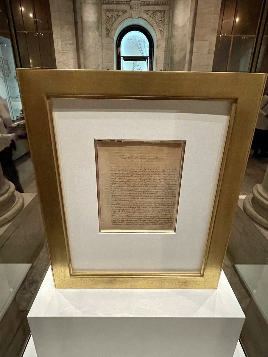 May not seem arts-related, but “Hamilton” fans will appreciate … wait for it! … George Washington’s handwritten “Farewell Address.”

A member traveling in NYC sent us photos of some items in the NY Public Library’s“Treasures” exhibit.

@nypl #nypl #nypltreasures #history