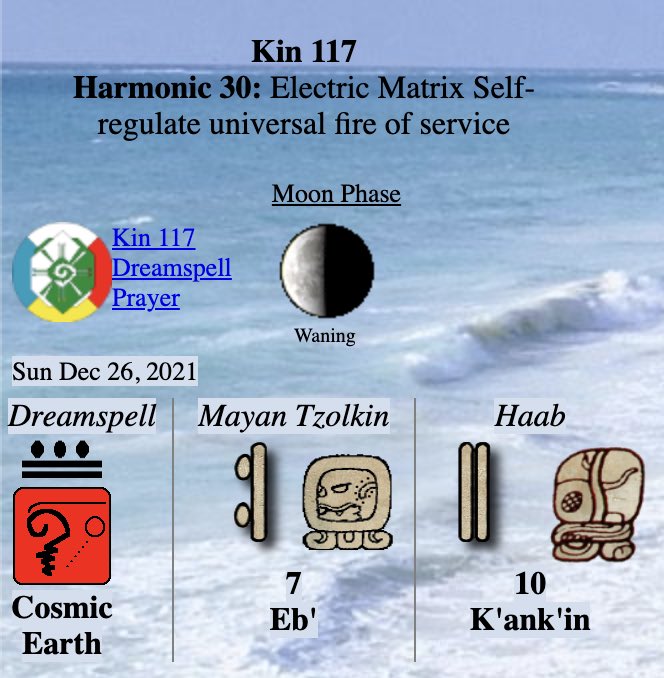 Tex369X's tweet photo. Sunday 12.26.2021 - #Kin117
Long Count 0.0.9.2.12
moon:6 day:14
#REDCOSMICEARTH
I endure in order to evolve
Transcending synchronicity
I seal the matrix of navigation
With the cosmic tone of presence
I AM guided by the power of birth https://t.co/kznq94tChK