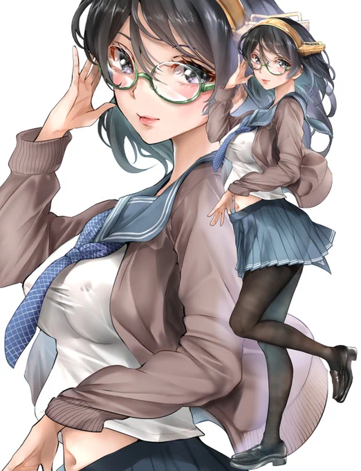 霧島「司令～似合ってますか?」
メガネっ娘はいいよね～
#艦これ 