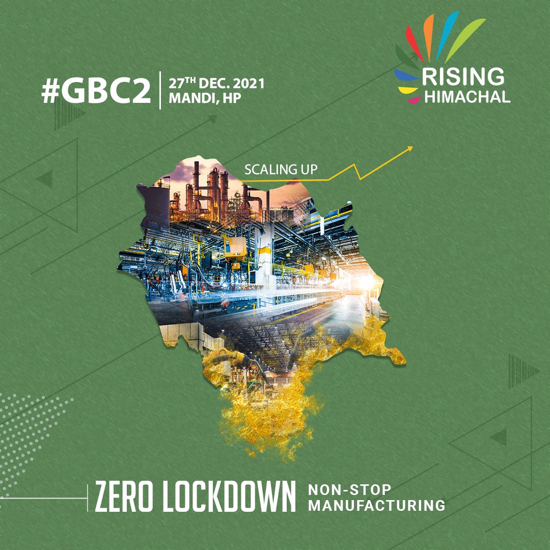 DoIndustries_HP's tweet photo. Following the precautionary measures advised by the #DepartmentOfIndustries, #HimachalPradesh, COVID-19 is under control in the state. Get assured revenues and return on investment as the manufacturing continues unabated.

#GBC2 #RisingHimachal #GroundBreakingCeremony2 https://t.co/aJ7LhZuD6L