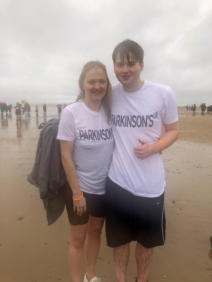 We did it! Gemma and Joe’s Boxing Day dip fundraiser for Parkinson’s UK gofund.me/5129e997 

Thank you for the donations so far, every little helps. Shout out to my son as I don’t think I would have managed it without him 😍