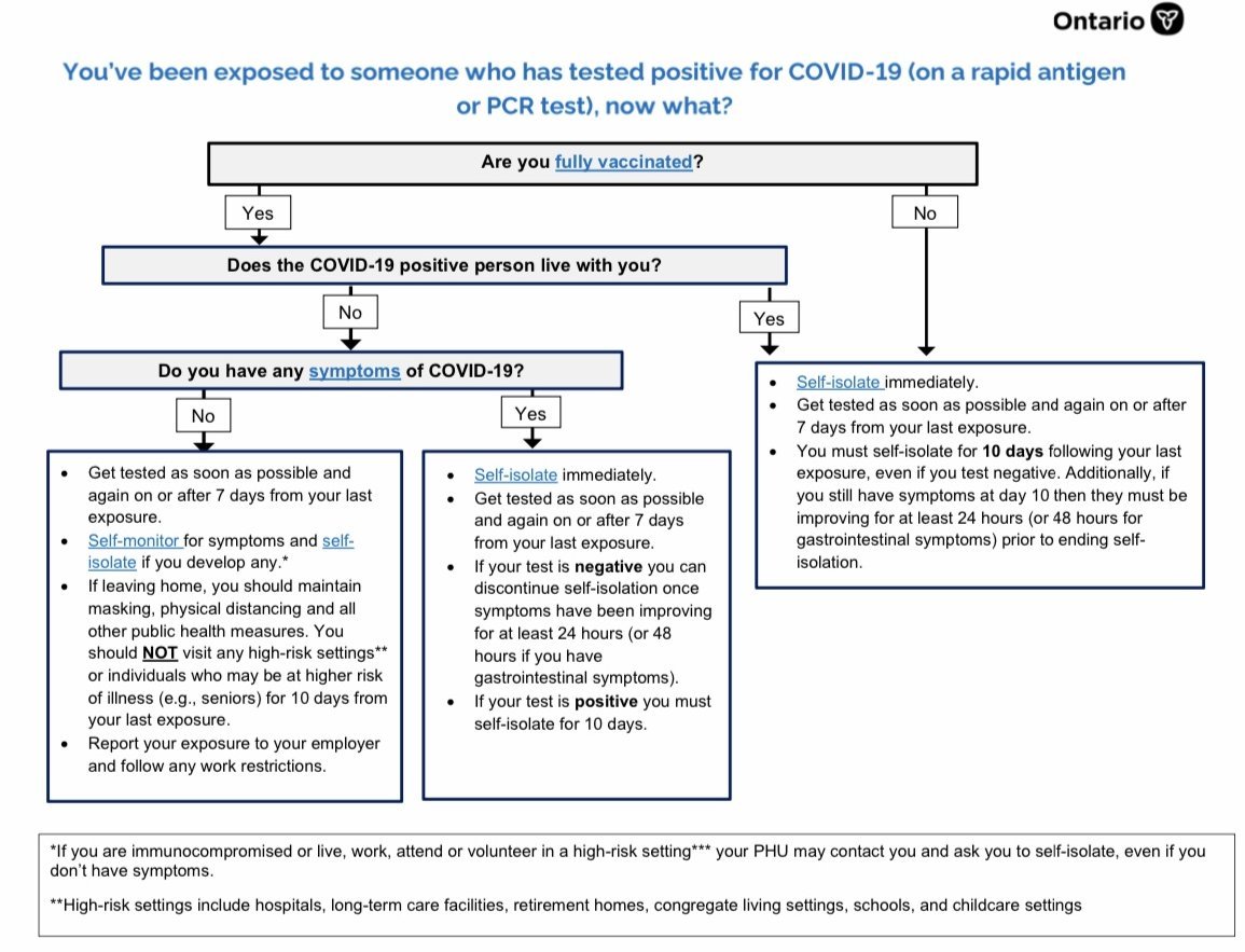 tara_kiran's tweet photo. If someone in your household tests positive for COVID-19 (by RAT or PCR), please self-isolate for 10 days—regardless of your vaccination status

Unfortunately the advice on the @ONThealth website is outdated https://t.co/VOHa4MPq07

Instead, use this algorithm 👇🏽 https://t.co/89cglSSh7C