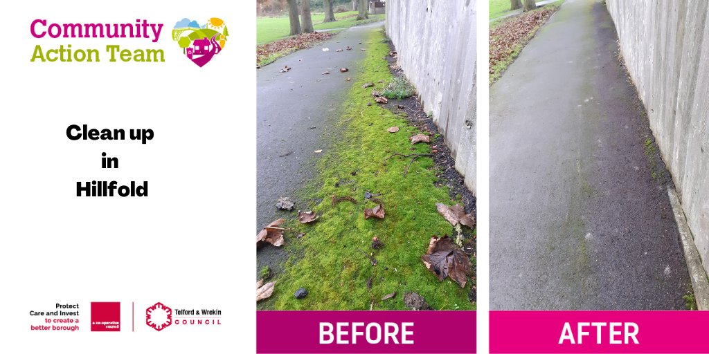 TelfordWrekin's tweet photo. π·ββοΈ With the increased growth of moss and grass, the team in Lawley recently went out to clear the paths located at the back of the bungalows in Hillfold.
Committed to keeping the environment clean, green and safe!π
#TelfCAT #community #green #clean #protect #care #invest https://t.co/KqOVqaoYCz