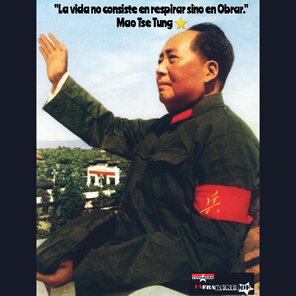 #26Dic Hace 128 años nació en Hunan Mao Tse Tung, líder del Partido Comunista de China y fundador de la República Popular China. Trasladó el centro de actuación revolucionaria de las ciudades al campo, concienciando al campesinado y estableciendo así sus bases Revolucionarias ⭐