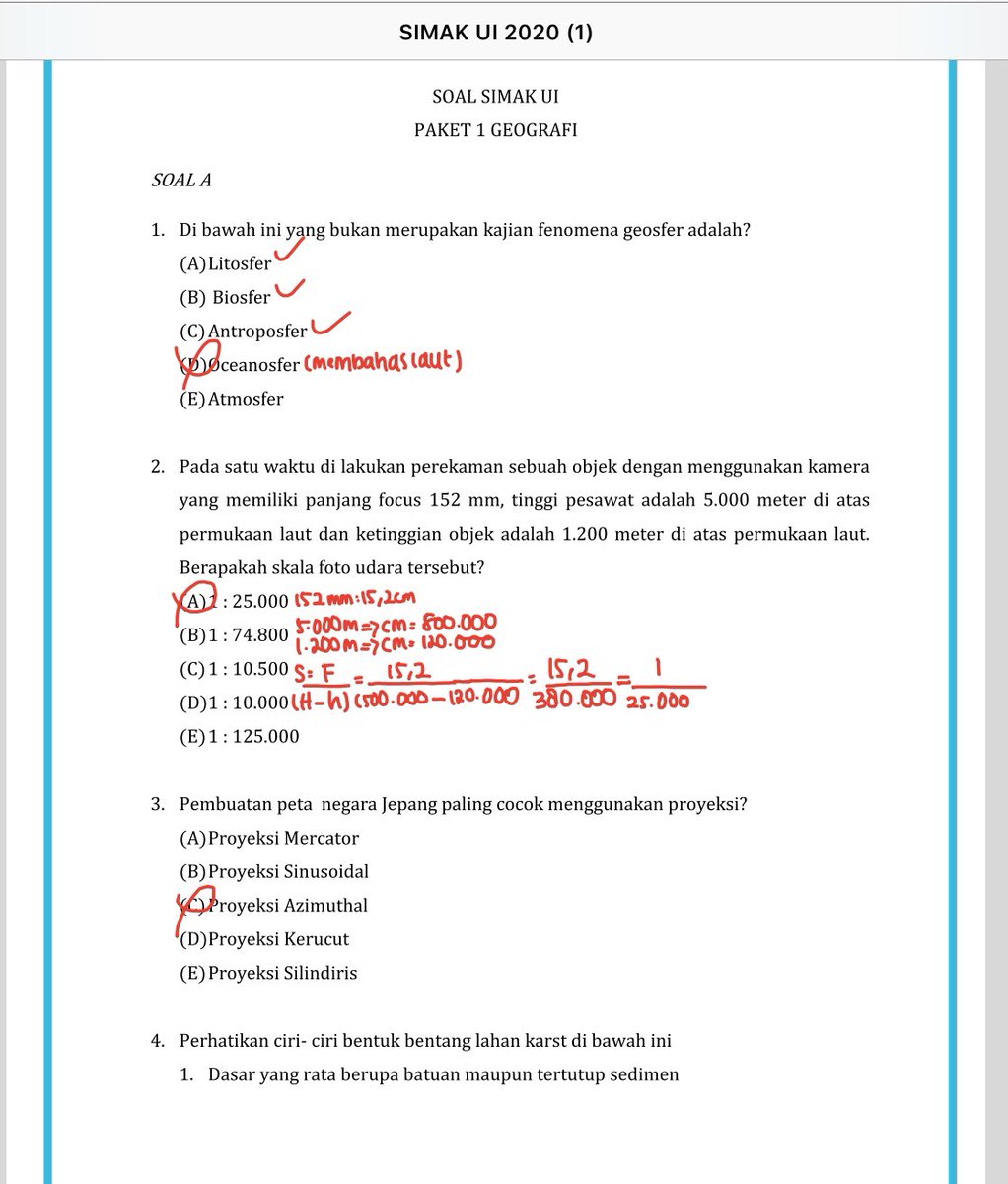 vinnismmt's tweet image. Pembahasan Geografi SIMAK UI 2020 

a thread