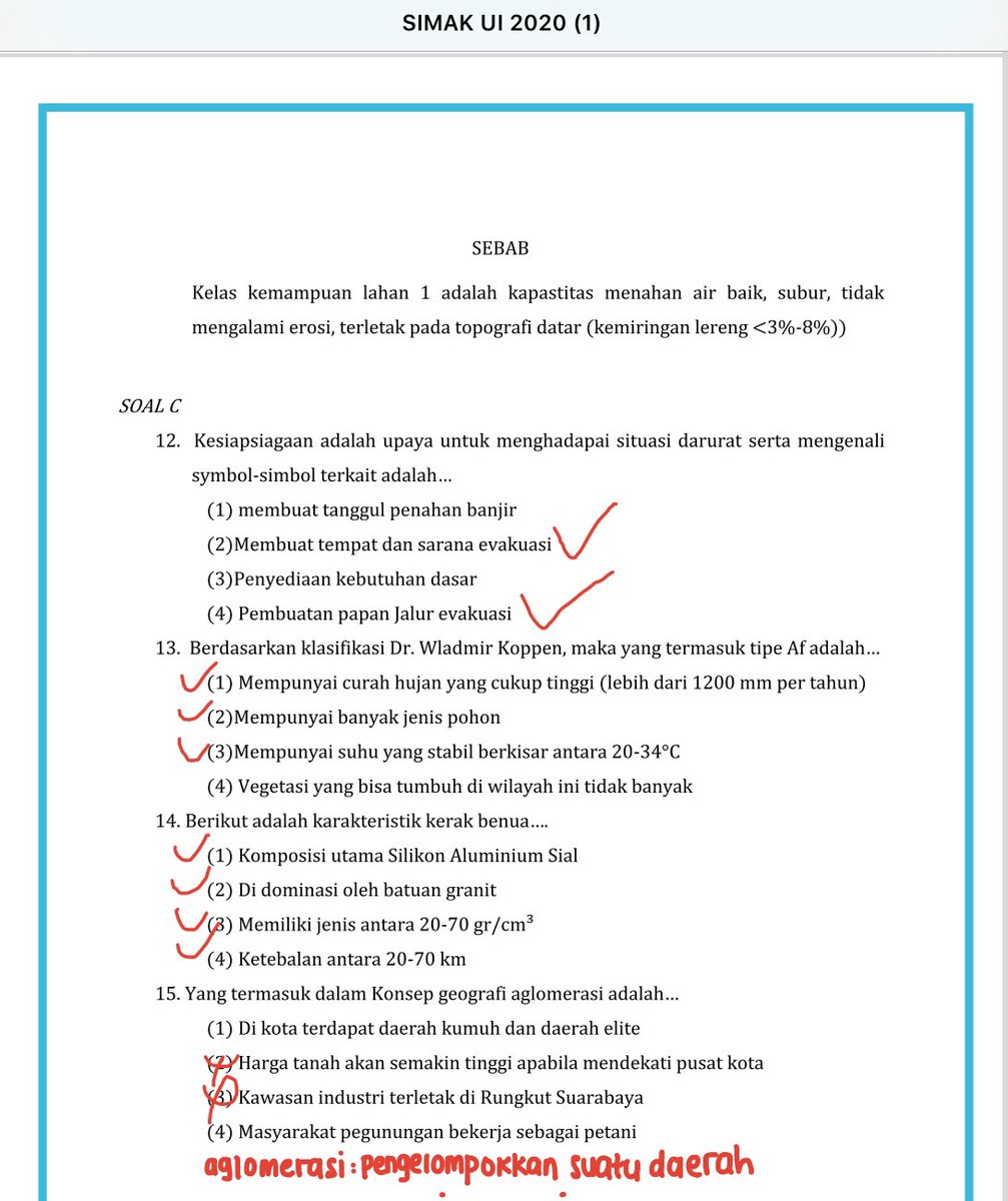 vinnismmt's tweet image. Pembahasan Geografi SIMAK UI 2020 

a thread