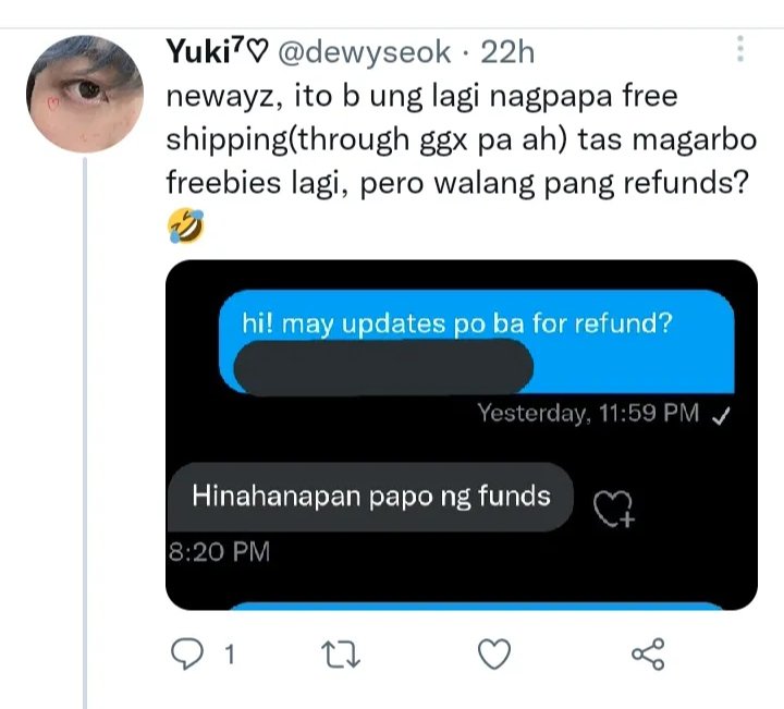 AnnaVillamiel's tweet photo. Anyone na may kilala sa accnt na ito? Pakisabi imessage ako isesend ko ngayon yung 250 pesos na refund nya. Hindi kasi sya masearch. Thank you. https://t.co/UiusWzzX2K