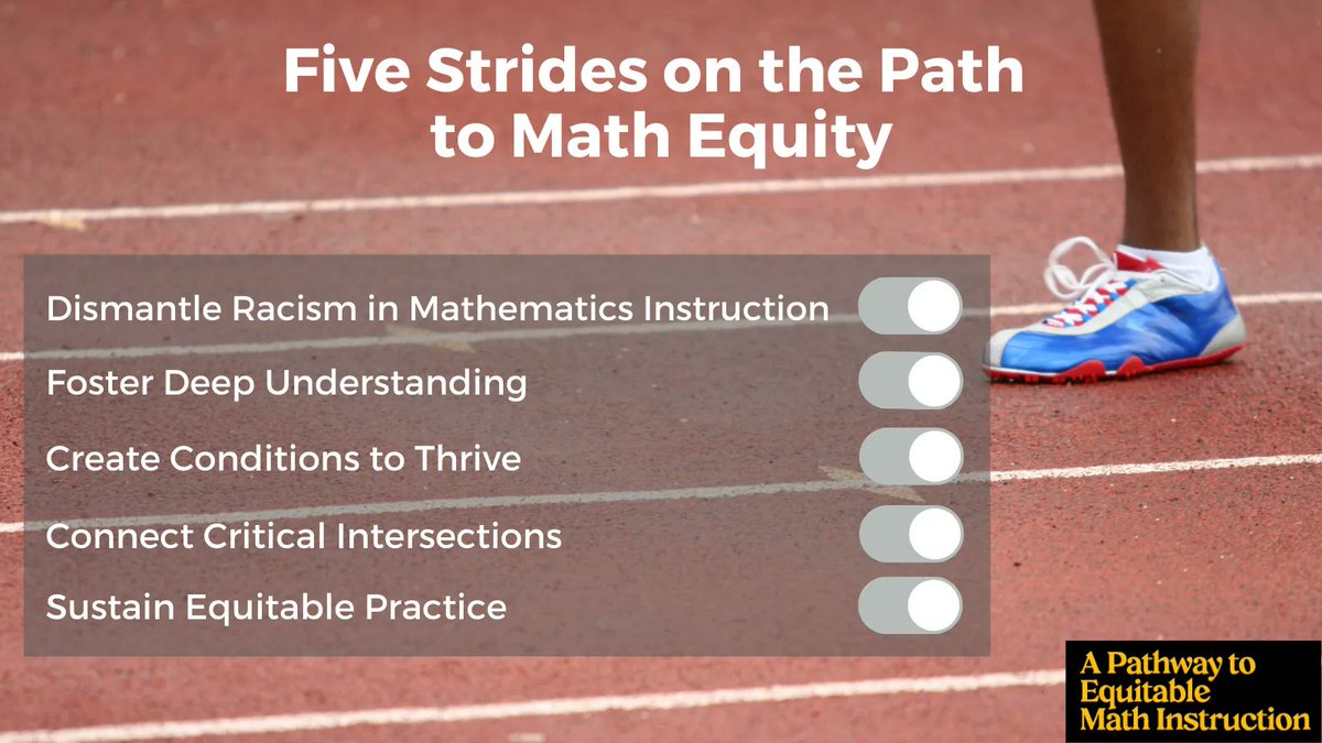 learnwithSAP's tweet photo. The Five Strides on the Pathway to Equitable Math Instruction are designed to support Black, LatinX, and Multilingual students to thrive in middle grades math: https://t.co/ZpNQyF9owZ #edequity #mathchat #MiddleSchool https://t.co/FjFpOV8Ouk
