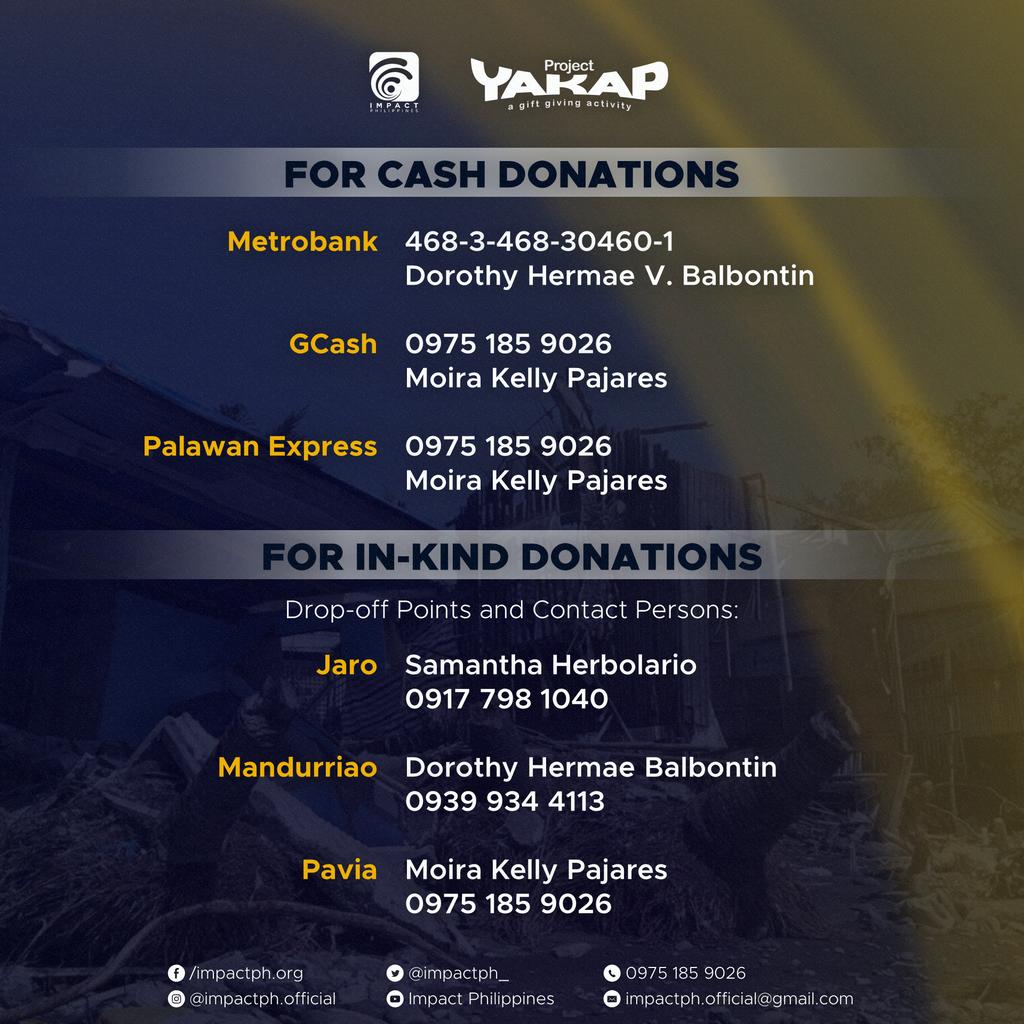 impactph_'s tweet photo. For this year's Project Yakap, the beneficiaries are the affected families by the typhoon Odette in Miag-ao, Iloilo. The donation drive is open until December 27, 2021.

Kindly see our Facebook post for more details;

https://t.co/4yrK0iSZRE https://t.co/Fo2VG3LLsN