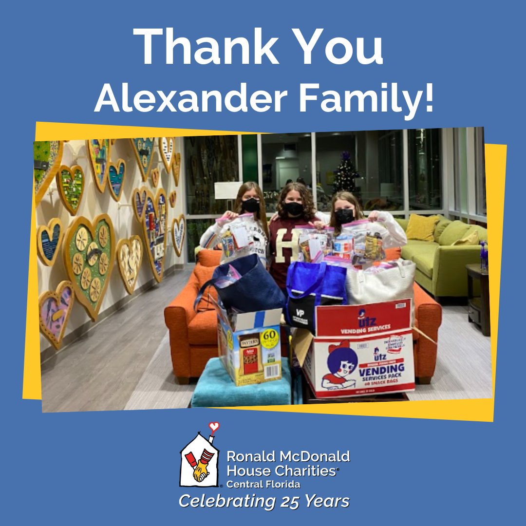 Thank you to Board Member, Abbye Alexander, for stopping by one of our Houses with your family to donate snack packs! Our guest families appreciate your hard work and dedication. #KeepingFamiliesClose