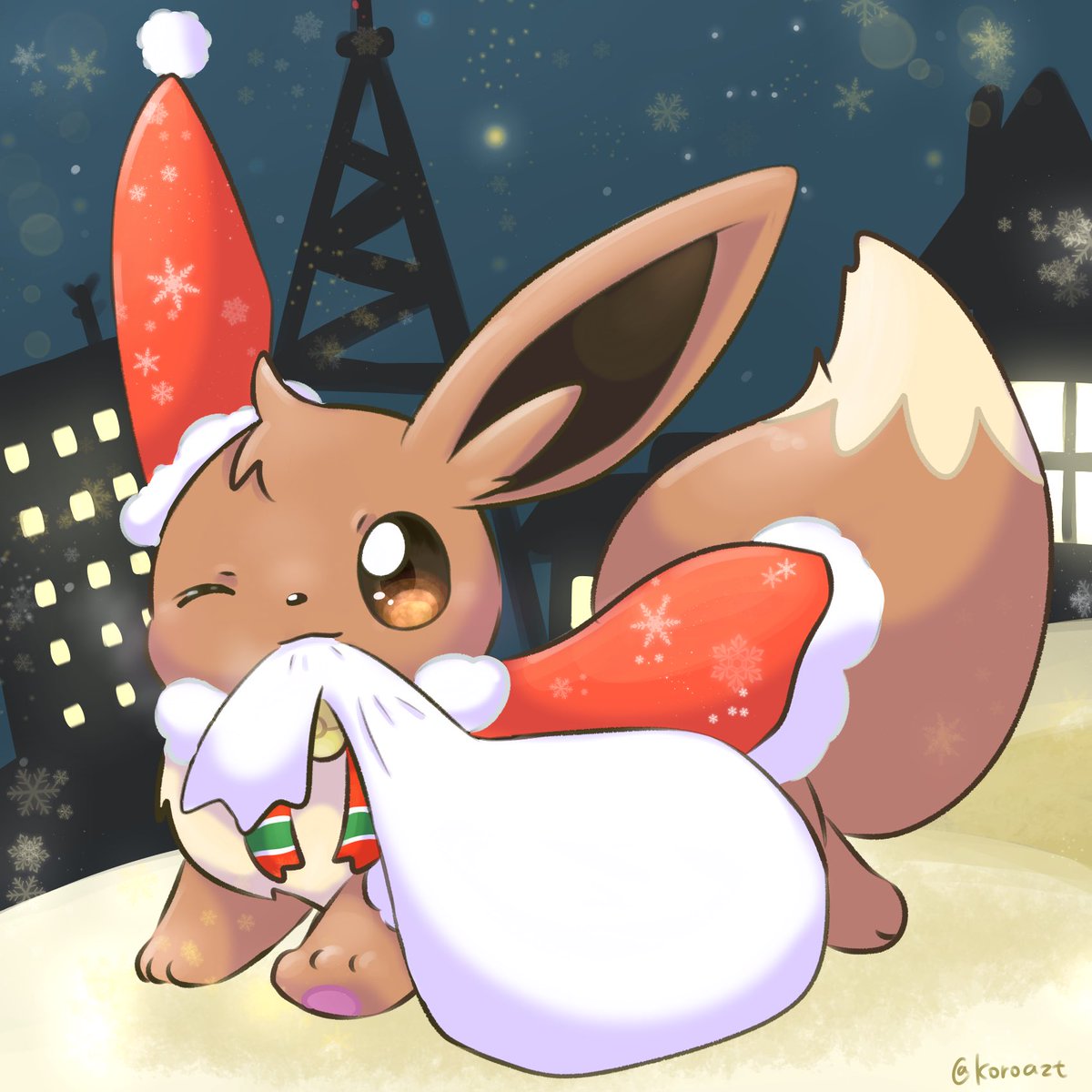 クリスマスイーブイ の注目ツイート イラスト マンガ Twoucan