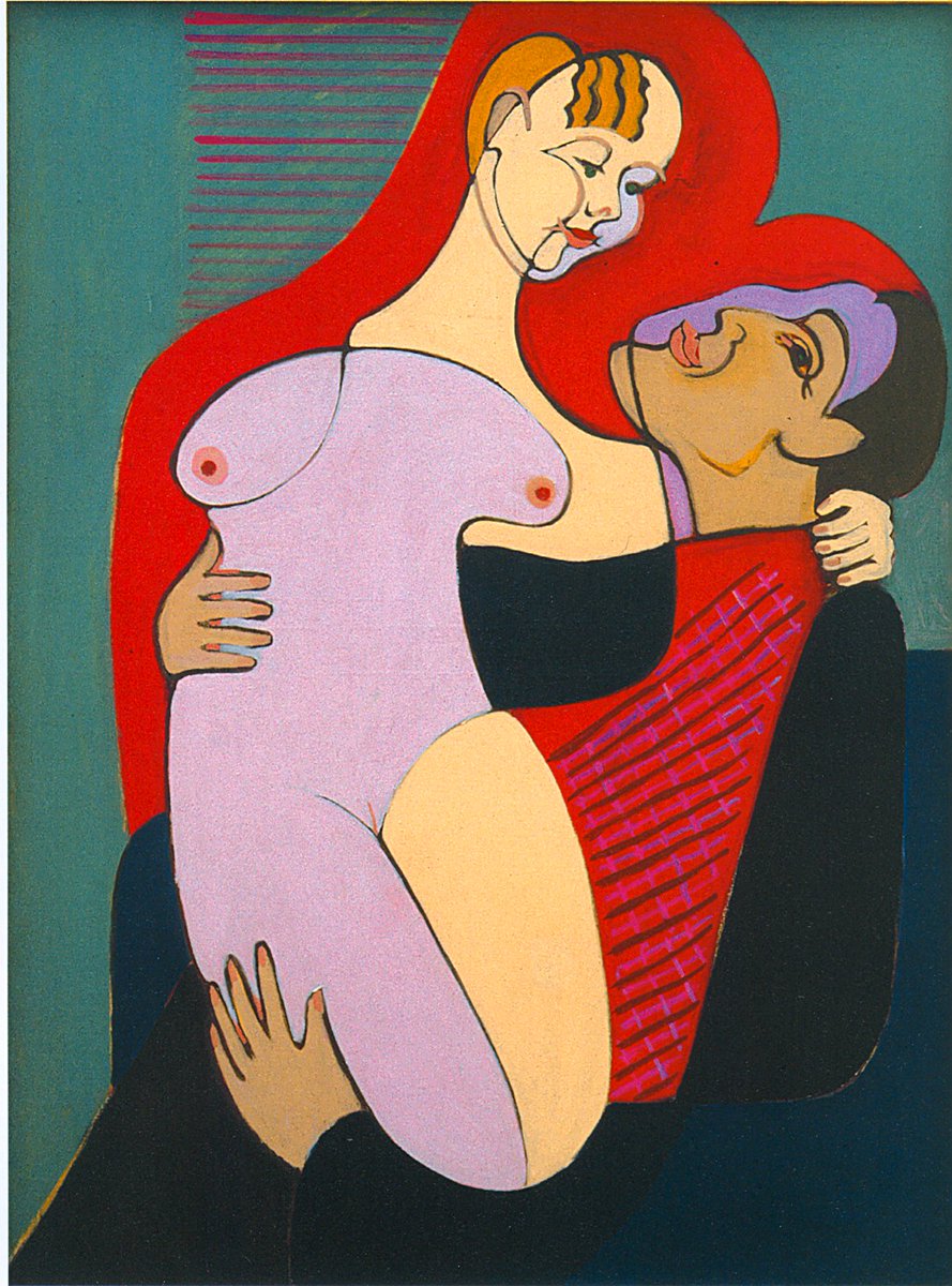 Great Lovers (Mr and Miss Hembus), 1930 wikiart.org/en/ernst-ludwi… #ernstkirchner #kirchner