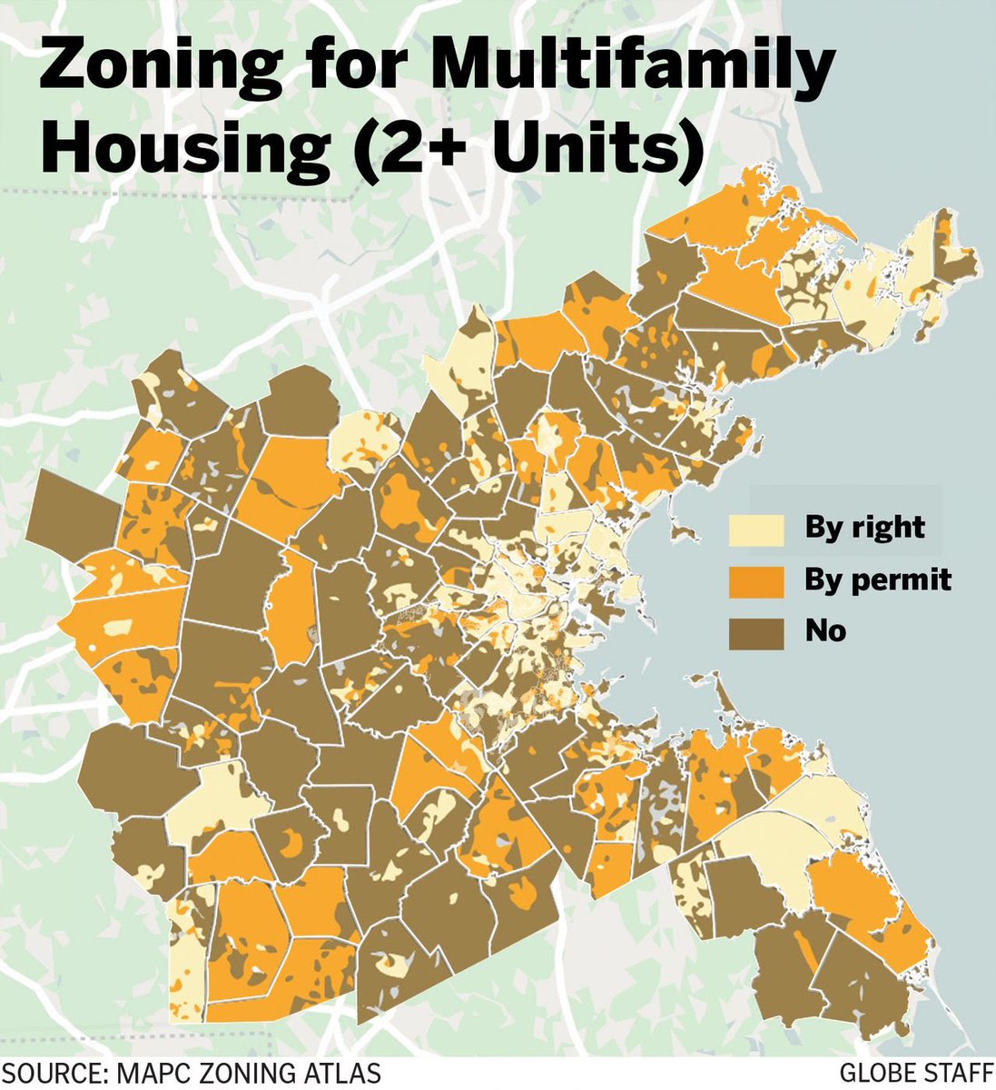 All For One, and None For All: Is Banning Single-Family Zoning Easing the Housing Crisis? 
@jongorey <a href="/BostonGlobe/">The Boston Globe</a> 

🏡more than 80% of the available land is zoned solely for single-family homes,

👨‍👨‍👧‍👦less than 50% live in detached single-family homes. 
bostonglobe.com/2021/12/26/rea…