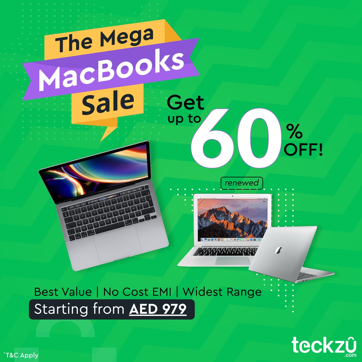 teckzucom's tweet photo. The perfect time to get yourself a MacBook is HERE! Shop our Mega MacBooks Sale and enjoy from a range of benefits such as Big Savings, No Cost EMI, Assured Warranty, Same Day Delivery and lots more!

Shop NOW! https://t.co/gtKGWNHaUH