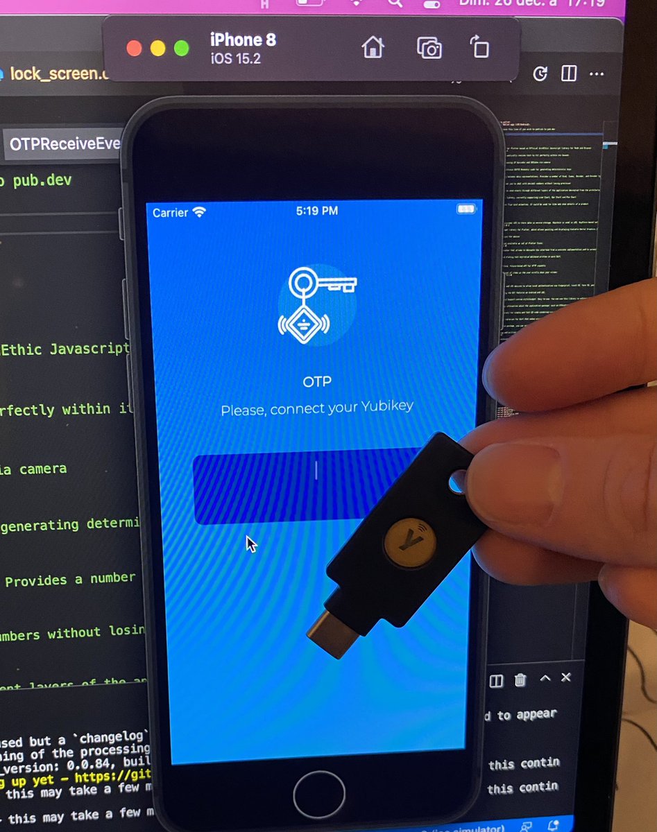reddwarf03's tweet image. Flutter development for using @Yubico Yubikey! Flutter library available here: pub.dev/packages/yubid…