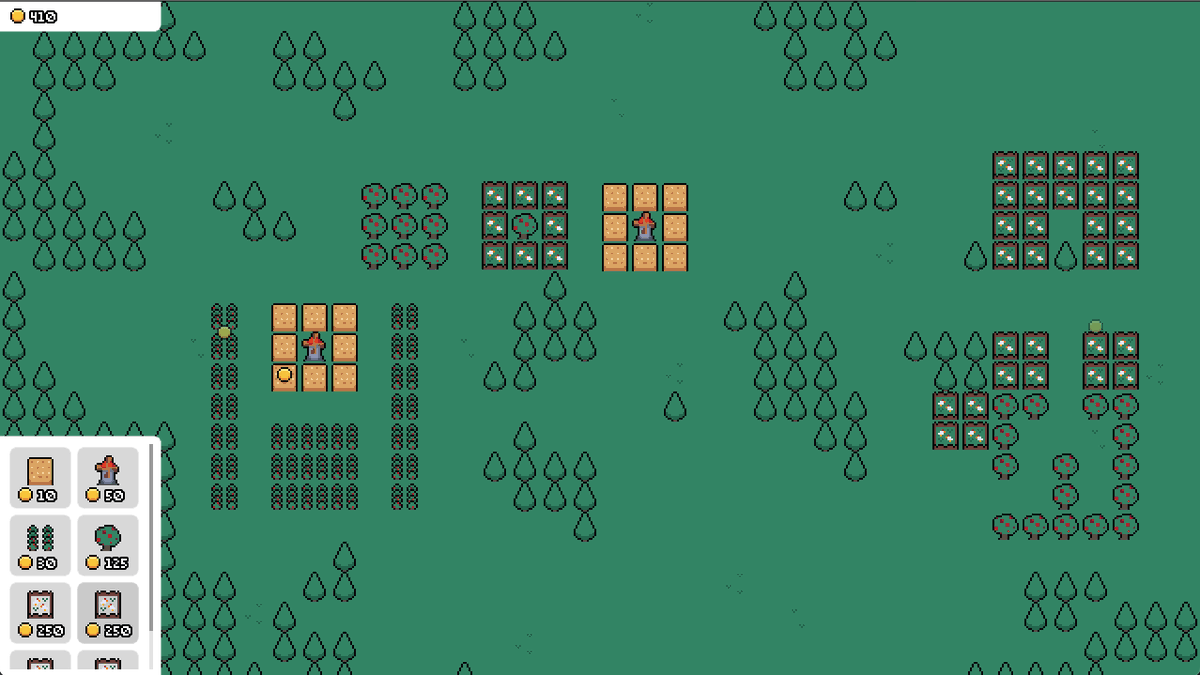 Harrkus's tweet photo. Started working on this idle/sim game yesterday. No objectives, just keep building and earn more gold.

#godot #indiedev #gamedev https://t.co/IracMZfOLJ