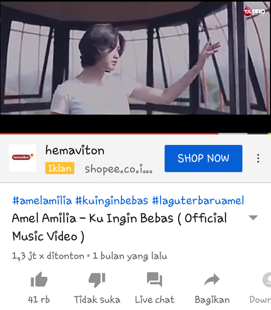 iseng2 dengerin lgu ku ingin bebas nya si amel...enak juga cuy..cocok di dengerin pas lg nyantai + ngopi
😁😁😍😍