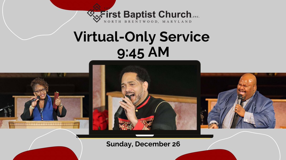 FBCNB4000's tweet photo. GM! Worship on Sunday, Dec 26th will be virtual-only; join us for this last Sunday of 2021 on our website, https://t.co/umLw6wUwOz, Facebook Live, or YouTube. Worship will begin @ 9:45 AM! https://t.co/ZgenMih9Jq